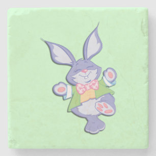Dessous-de-verre En Pierre Danser Purple Bunny Mint Pâques