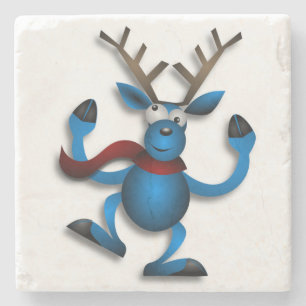 DESSOUS-DE-VERRE EN PIERRE DANSER REINDEER