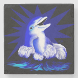 Dessous-de-verre En Pierre Dauphin souriant