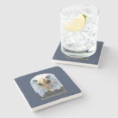 Dessous-de-verre En Pierre De MassachusettsEagle fin (Côté)