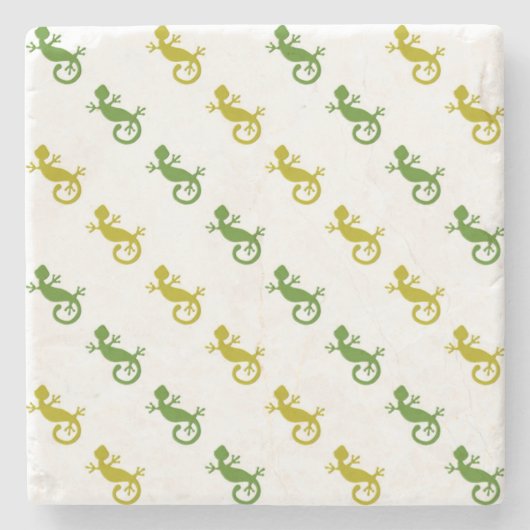 Dessous-de-verre En Pierre De mignons petits lézards (Devant)