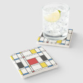 Dessous-de-verre En Pierre De Stijl Motif (Côté)