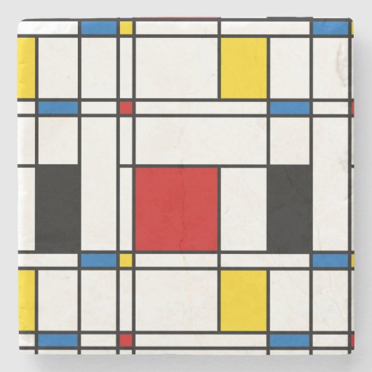 Dessous-de-verre En Pierre De Stijl Motif (Devant)