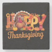 Dessous-de-verre En Pierre Déchets de bon thanksgiving Automne (Devant)