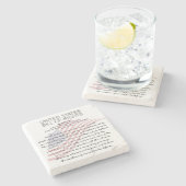 Dessous-de-verre En Pierre Déclaration Des Droits Des États-Unis. Sixième ame (Côté)