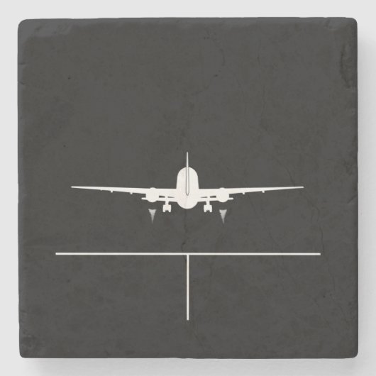 Dessous-de-verre En Pierre Décollage de l'avion (Devant)