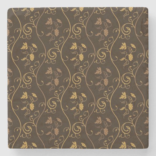 Dessous-de-verre En Pierre Décor de raisins (Devant)