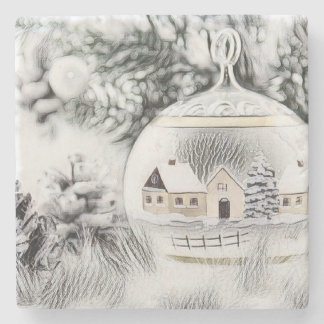 Dessous-de-verre En Pierre Décorations de Noël vintage Ornements Cacao en pie