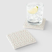 Dessous-de-verre En Pierre decorative  geometric pattern stone coaster  (Côté)