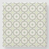 Dessous-de-verre En Pierre decorative symmetrical geometric pattern coaster (Devant)