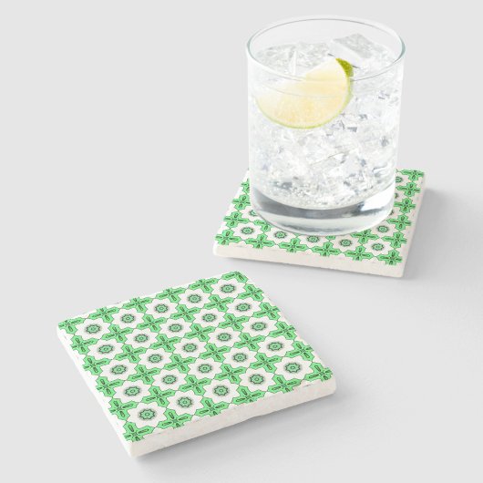 Dessous-de-verre En Pierre decorative symmetrical geometric pattern coaster