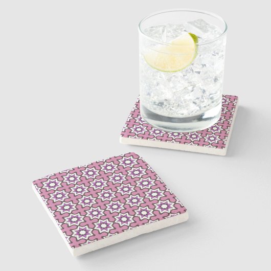 Dessous-de-verre En Pierre decorative symmetrical geometric pattern coaster 