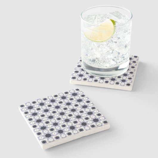 Dessous-de-verre En Pierre decorative symmetrical geometric pattern coaster 