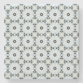 Dessous-de-verre En Pierre decorative symmetrical geometric pattern coaster (Devant)