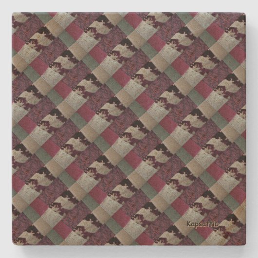 Dessous-de-verre En Pierre Découpage en tissu (Devant)