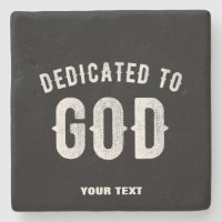 DÉDIÉ À DIEU PERSONNALISABLE COOL TEXTE BLANC
