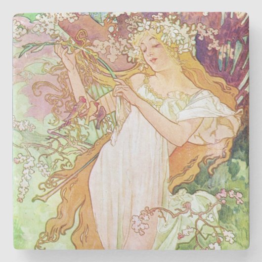 Dessous-de-verre En Pierre Déesse du printemps (Devant)