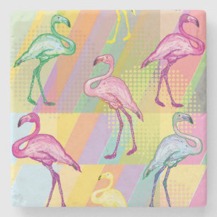 Dessous-de-verre En Pierre Défilé de Flamant rose