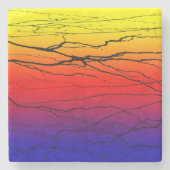 Dessous-de-verre En Pierre Dégradé Abstrait (Devant)