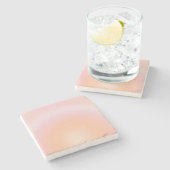 Dessous-de-verre En Pierre Dégradé Fuzz Peach (Côté)