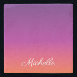 Dessous-de-verre En Pierre dégradé violet, rose et orange foncé<br><div class="desc">dégradé violet,  rose et orange foncé</div>