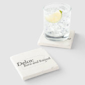 Dessous-de-verre En Pierre Delco Né et élevé (Côté)