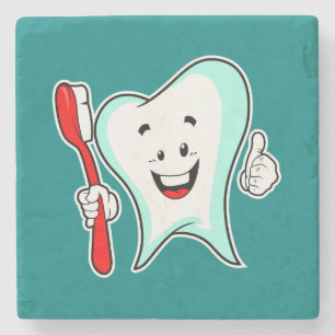 Dessous-de-verre En Pierre Dental Care Happy Tooth