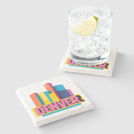 Dessous-de-verre En Pierre Denver dans la conception (Côté)