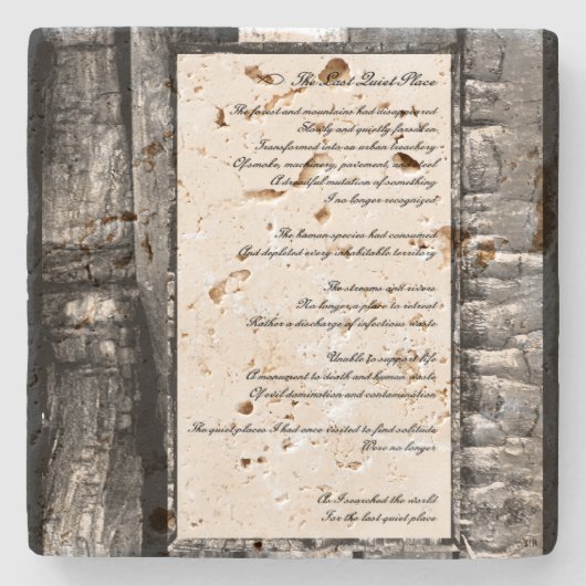 Dessous-de-verre En Pierre Dernier endroit calme (Devant)