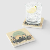 Dessous-de-verre En Pierre Désert Nocturne Voyage (Côté)