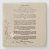 Dessous-de-verre En Pierre Desiderata par Max Ehrmann (Devant)