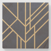 Dessous-de-verre En Pierre Design Art déco (Devant)