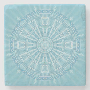 Dessous-de-verre En Pierre Design boho bleu et turquoise moderne