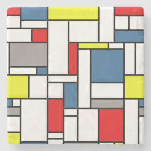 Dessous-de-verre En Pierre Design de style mondrien
