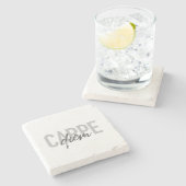 Dessous-de-verre En Pierre Design moderne, simple, urbain, cool Carpe Diem (Côté)