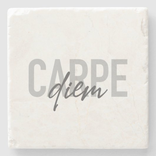 Dessous-de-verre En Pierre Design moderne, simple, urbain, cool Carpe Diem (Devant)