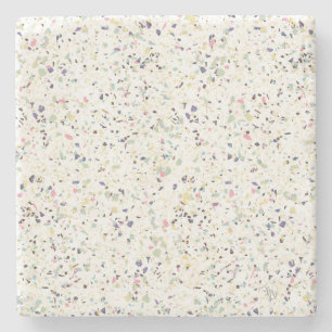 Dessous-de-verre En Pierre Design pastel en marbre vintage classique terrazzo