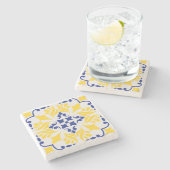 Dessous-de-verre En Pierre Design Riviera d'or (Côté)