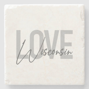 Dessous-de-verre En Pierre Design simple, moderne, urbain, cool Love Wisconsi