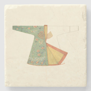 Dessous-de-verre En Pierre Dessin de Kimono semi-fini