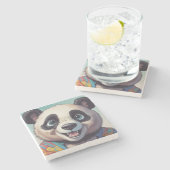 Dessous-de-verre En Pierre Dessin de Panda (Côté)