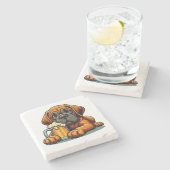 Dessous-de-verre En Pierre Dessin sur la viande de chien Mastiff DigiPups (Côté)