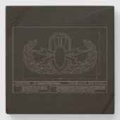 Dessous-de-verre En Pierre Dessin technique d'EOD (Devant)