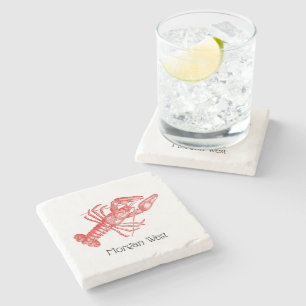 Dessous-de-verre En Pierre Dessin vintage Red Lobster #1