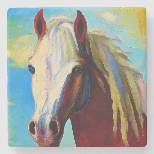 Dessous-de-verre En Pierre Dessous de verre à cheval (Devant)