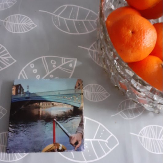 Dessous-de-verre En Pierre Dessous de verre à thème en pierre de marbre.