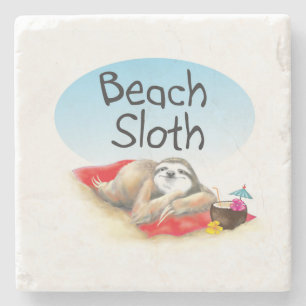 Dessous-de-verre En Pierre Dessous de verre Beach Sloth