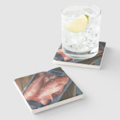 Dessous-de-verre En Pierre dessous de verre Carré Red Snapper (Côté)