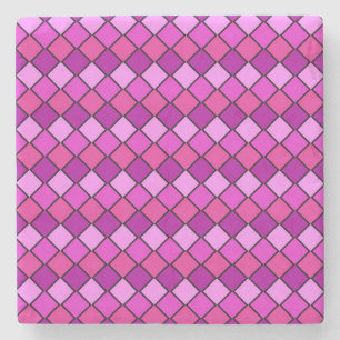 Dessous-de-verre En Pierre Dessous de verre Carré vérifié Hot Pink Diamond