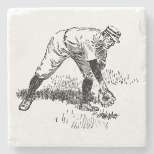 Dessous-de-verre En Pierre Dessous de verre classique de baseball en pierre